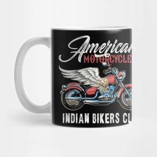 Vintage american motorcycle indian bikers old club Mug